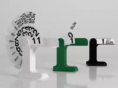 Timor july sun calendar 3D model