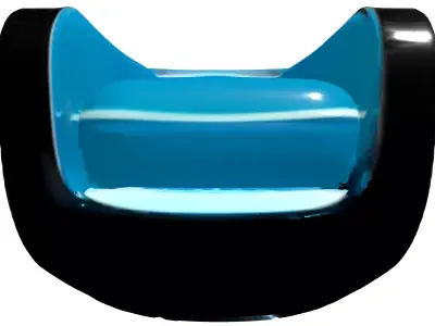 Futuristic Glowing Armchair Low-poly 3D model