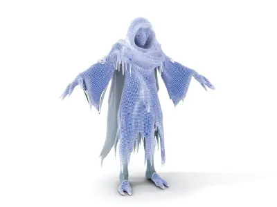 Ethereal Wraith Character Model  Fully Rigged and Animated Low-poly 3D model