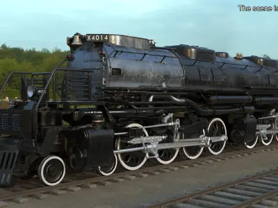  Locomotive Big Boy Rigged for Maya 