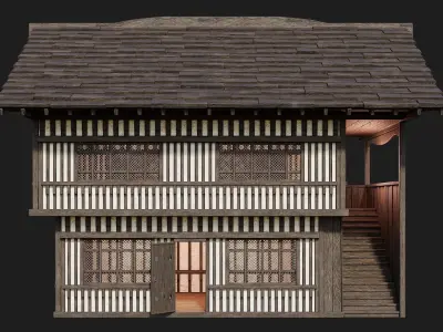 Old Medieval Building 4K Textures GameReady 110 Low-poly 3D model