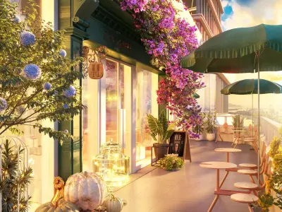 Morning Cafe 3D model