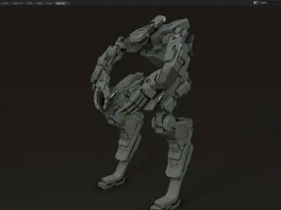 scifi-model552 futuristic robot 3D model