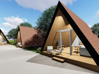 Bungalov motel design 3D model