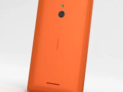 Nokia XL and XL Dual Orange 3D model