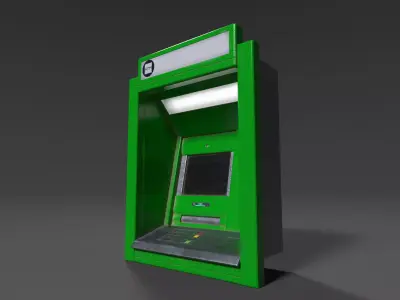 ATM Window 01 Low-poly 3D model