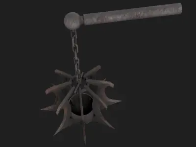 Hanging Torch Low-poly 3D model