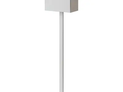TOMELILLA Floor lamp nickel-plated white 150 cm 3D model