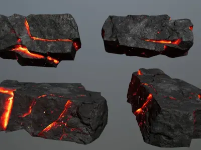 Rock Set 16 Low-poly 3D model