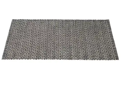 Crystal Black White Indoor Outdoor Area Rug Low-poly 3D model