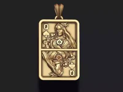 playing cards Queen pendant light pack set
