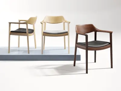 Wing Dining Armchair 3D model