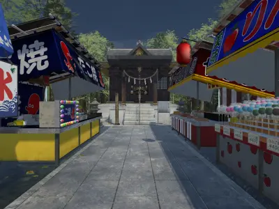 Japan Festivals Unity Ready 3D model