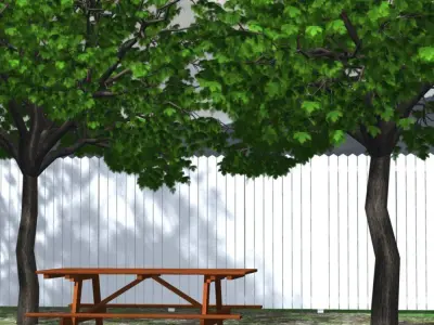 Backyard Scene 3D model