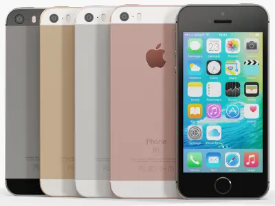 Apple iPhone SE Low-poly 3D model