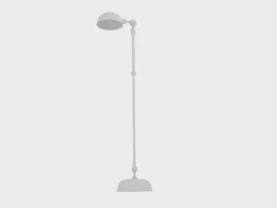 Nickel Angled Floor Lamp 3D model