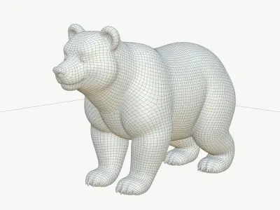  Realistic 3D Bear Model Game Ready 