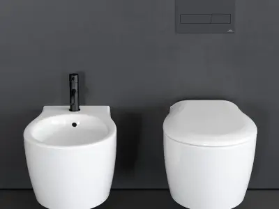 Olympia Ceramica Formosa 2 0 Wall Hung WC Low-poly 3D model