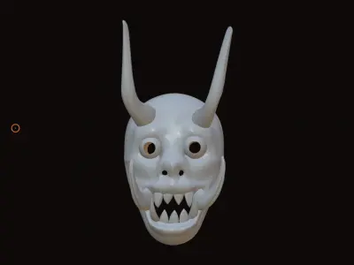 Hannya Noh mask classical Japanese 3D model