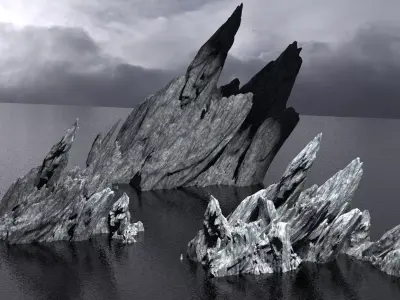Sharp Ocean Rock Collection 1 3D model
