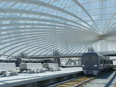 Modern Train Interior 2 3D model