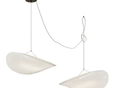 Tense Pendant 90 Cm White 3D model