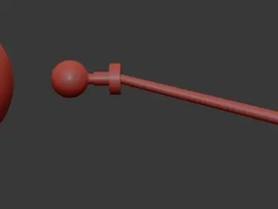 Thalia chandelier Blue glass 15 3D model