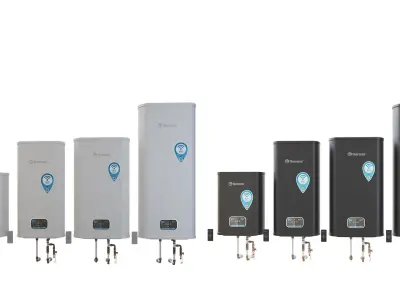 Set Water heater THERMEX ID V pro Wi-Fi Low-poly 3D model