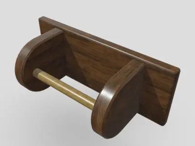 Toilet Roll Holder 5 Low-poly 3D model