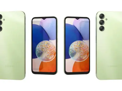 Samsung Galaxy A14 5G Light Green Low-poly 3D model