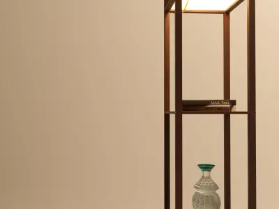 Floor Lamp and Decoration 3D model