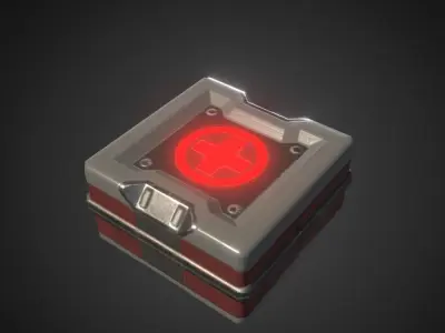 SCI-FI Powerups set Low-poly 3D model