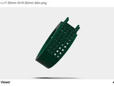 Men Ring Emerald Center Stone 3D print model