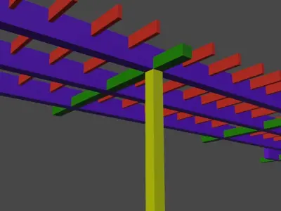 Low Poly Wooden Shade Low-poly 3D model