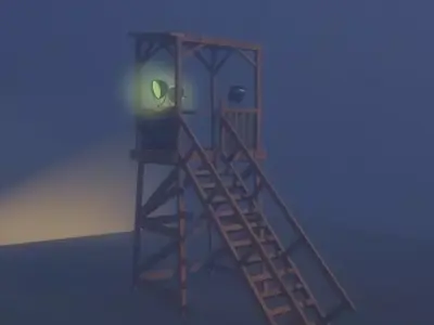 Tower guard Low-poly 3D model