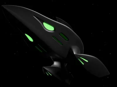 alien spaceship Low-poly 3D model from CGTrader