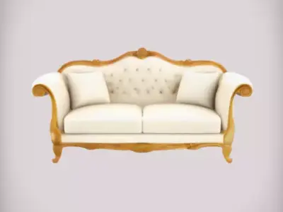 Premium Sofa Low-poly 3D model