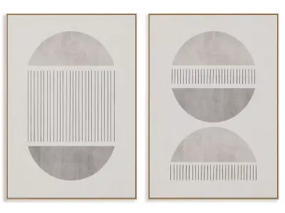 Abstract Painting Frame set 3D model 540