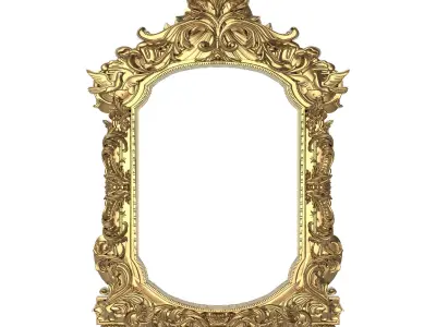 3 carved frames set 3D Model 3D Model Pack