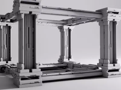 Modern Portico III 3D model
