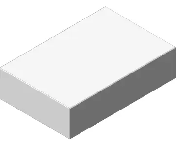 Concrete Block Step 60 40 15 cm Landscape Garden Element 3D model