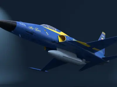  HESA Saeqeh Fighter Jet Blue with Pilot in Flight 