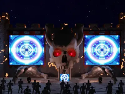 EDM Stage Design 3D model 3D model