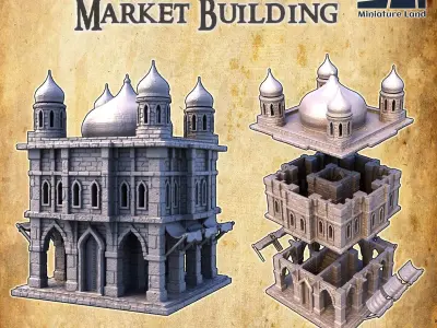 Eastern Marketplace Tabletop Terrain 28 mm 3D print model