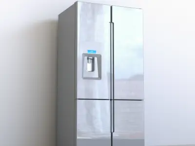 French Door Fridge Low-poly 3D model