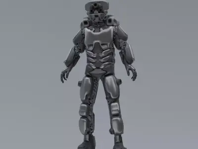 Scifi Soldier - Operator 011 Low-poly 3D model