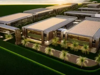 Office building complex 3D model