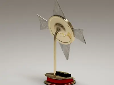 Mayan Alien Emblem Statuette 3D model