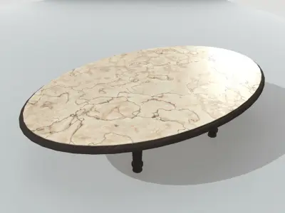 Marble Table 10 PBR Low-poly 3D model