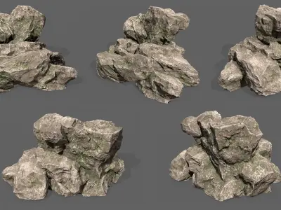 Rock Collection 017 Low-poly 3D model